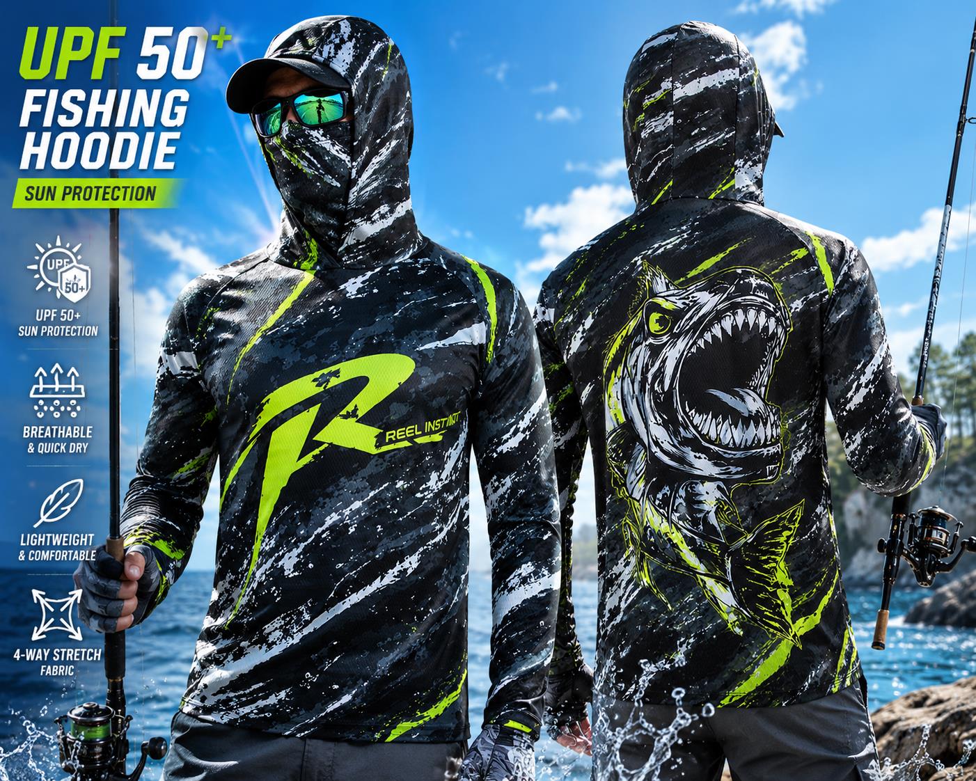 Fishing - Camisa de Pesca Unissex de Manga