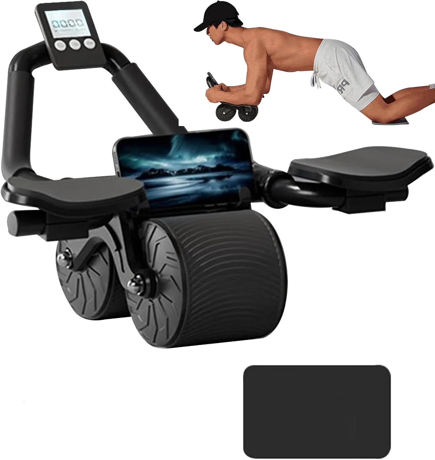Ab Roller Wheel With Elbow Support - Roda Abdominal com Suporte para Cotovelo