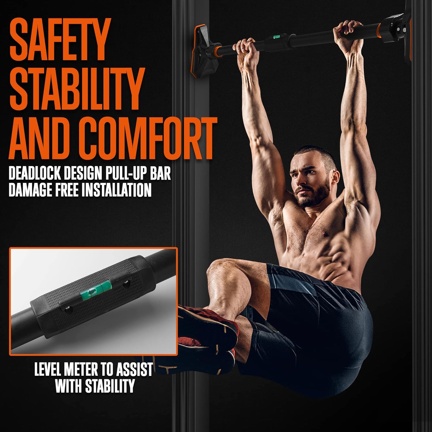 Door Pull Up Bar No Screw - Barra de Exercícios para Porta Sem