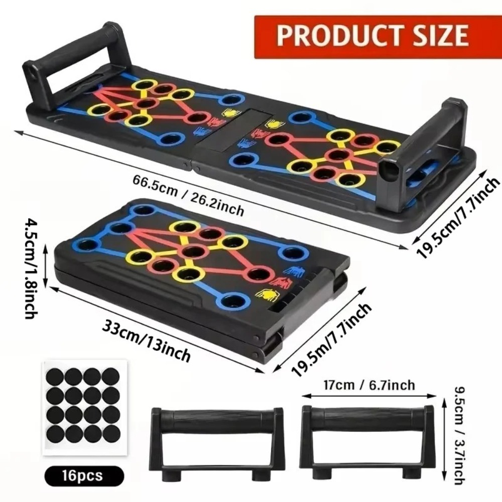 Push Up Board Foldable Multi Function - Conjunto de prancha push-up multifuncional portátil