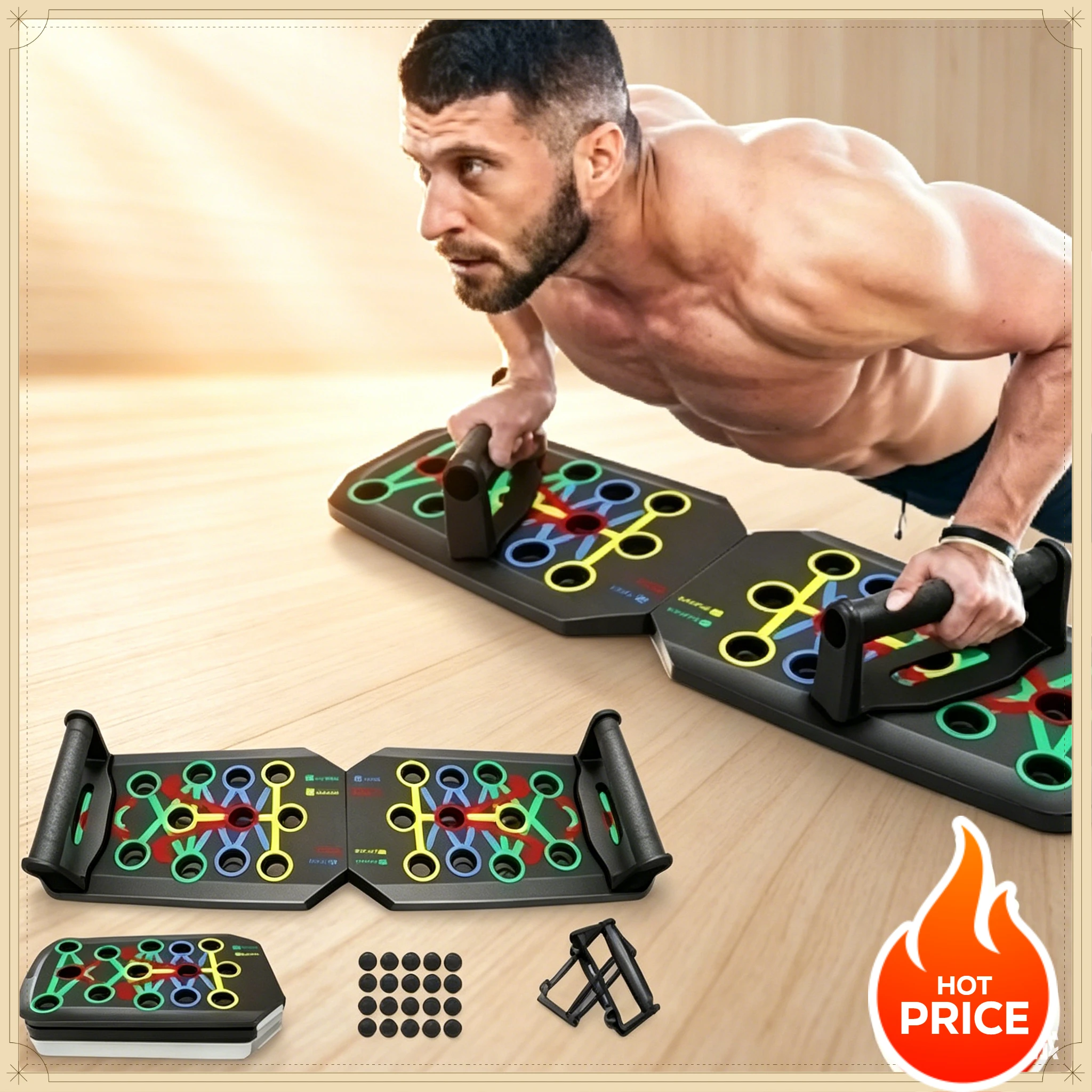 Prancha de Flexões Dobrável pa - Push Up Board Foldable Multi Function avaliação e preço