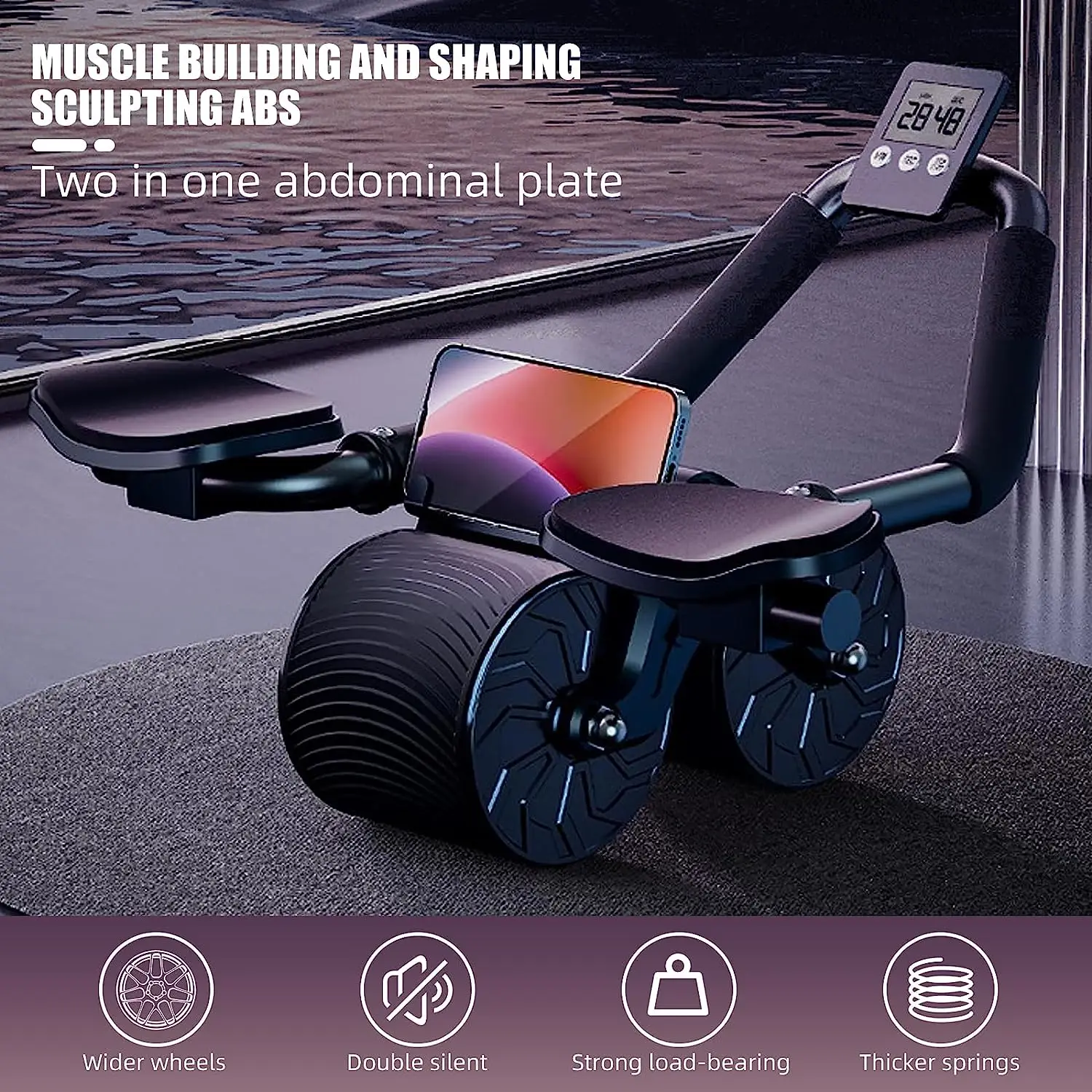Roda Abdominal com Suporte par - Ab Roller Wheel With Elbow Support avaliação e preço
