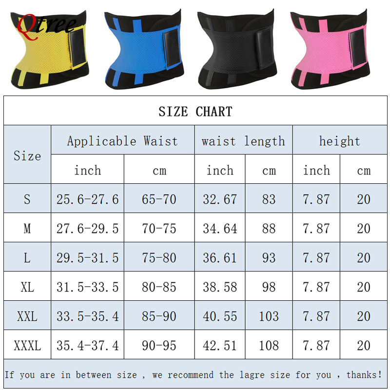 Qtree quente neoprene cintura  - Sweat Waist Trainer Belt Neoprene avaliação e preço