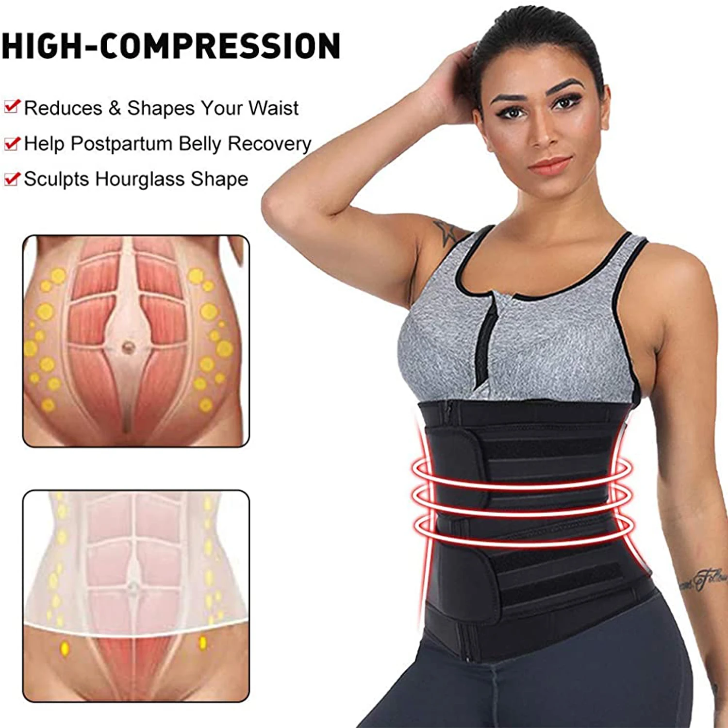 Neopren Cintura Trainer Treino - Sweat Waist Trainer Belt Neoprene avaliação e preço