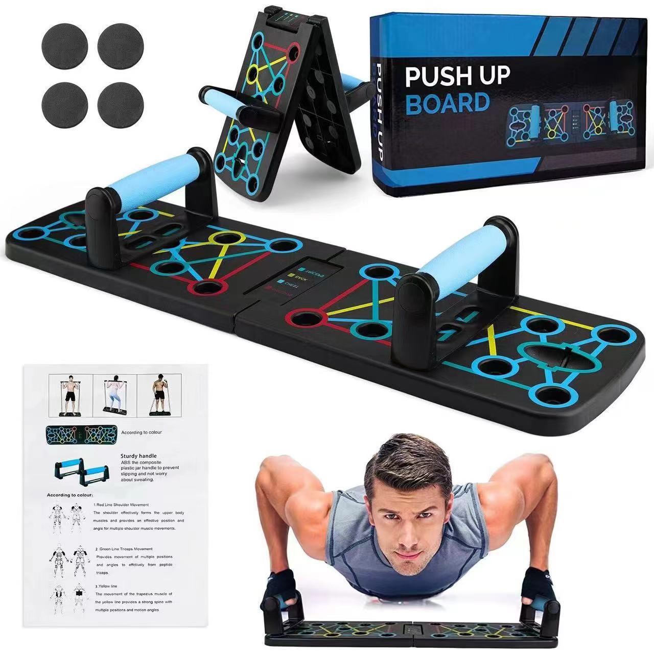 Conjunto de placa push-up mult - Push Up Board Foldable Multi Function avaliação e preço