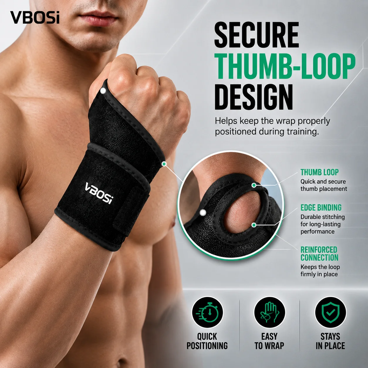 Suporte de Pulso Ajustável VBS - Wrist Wraps Weightlifting Support avaliação e preço