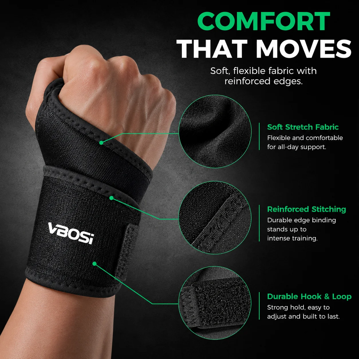 Suporte de Pulso Ajustável VBS - Wrist Wraps Weightlifting Support avaliação e preço