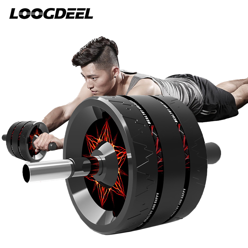 LOOGDEEL-Roda abdominal com es - Ab Roller Wheel With Elbow Support avaliação e preço