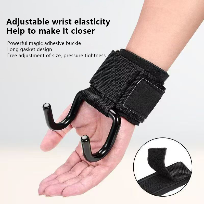 2 Peças de Ganchos de Levantam - Wrist Wraps Weightlifting Support avaliação e preço